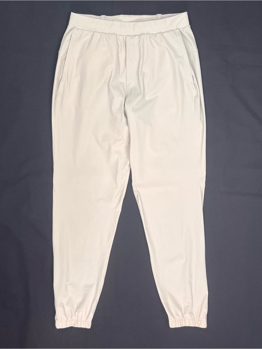 LULULEMON Surge Men Beige Activewear Joggers Pants Zipper Cuffs LM5956S Size M